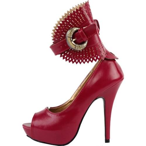 LF30402-4 Ladies Floral Print Peeptoe Gladiator EVE/Club Platform High Heel Stiletto Pumps