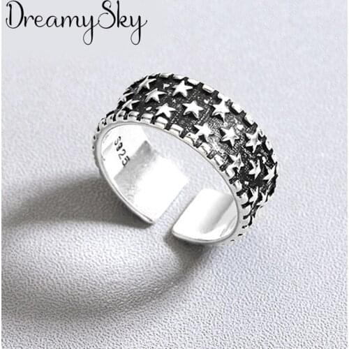New Arrivals Vintage Star Rings For Women Large Adjustable Size Finger Ring Fashion Charm Jewelry Valentines Day Gift