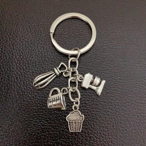 1pc Gift For Cooks Chefs Baker Keychain Measuring Spoons Key Ring Key Accessories Kitchen Key Chains Baking Jewelry