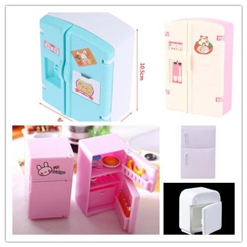 1 Pc plastic 1/12 Scale Dollhouse Miniature Kitchen Refrigerator for Dolls Living Room