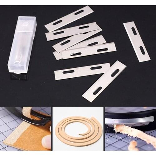 10PCS Stainless Steel Leather Thinning Blade Replacement Blades Fits Leather Sculpture Knife Blades Professional Leather Cutting
