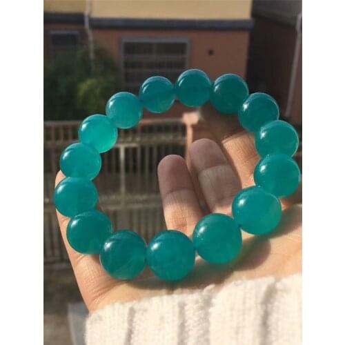 12mm Natural Ice Amazonite Bracelet Jewelry For Women Lady Men Green Mozambique Crystal Round Beads Reiki Gemstone Strands AAAAA