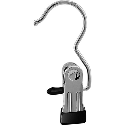 Clothes Pins Laundry Hanging Hooks with Clips Boot Hanger Heavy Duty Clothes Pins, Portable Metal Drying Clip 20 PCS