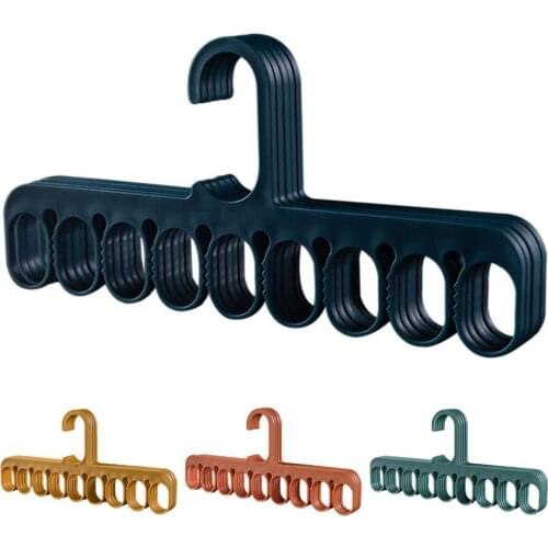 5Pcs Clothes Hanger Multifunctional 9 Holes PP Strong Bearing Clothes Storage Rack Holder for Home