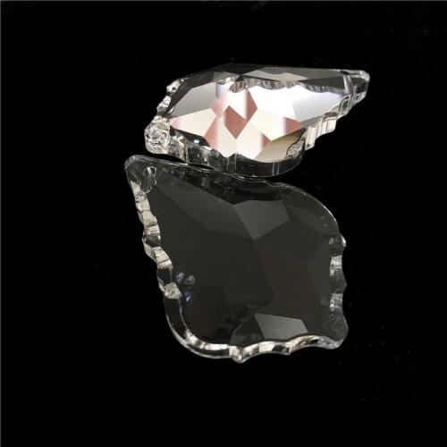 500pcs/Lot 100mm Crystal Glass Chandelier Prism Pendant French Maple Leaf Prism Drop Free Shipping