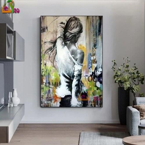 5d Diy Diamond Embroidery Modern Girl Back Full Square Round Diamond Painting Abstract Woman Mosaic Rhinestones Wall Art Decor