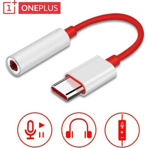 Original USB Type C To 3.5mm Earphone Jack Adapter Aux Audio For one plus 7 usb-c music converter cable For oneplus 6T 7 Pro