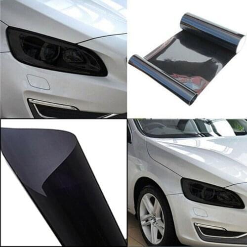 Car Vinyl Film Car Wrap Film Fog Light Car Vinyl Film Fog Light Vinyl Smoke Film12*40inchDark Smoke Black
