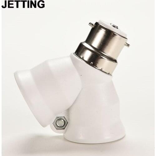 Bayonet Light Bulb Lamp Converter Adapte Splitter Screw Socket B22 To 2x E27