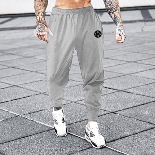 New Brand Summer Mens Gym Joggers Pants Streetwear Sweatpant Sporting Trousers Fitness Bodybuilding Sweat Pants Mens Clothing