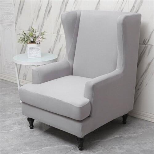 Solid Color Single Sofa Chair Cover Elastic Armchair Cover For Living Room Wingback Tiger Stool Stretch Case Card Seat Protector