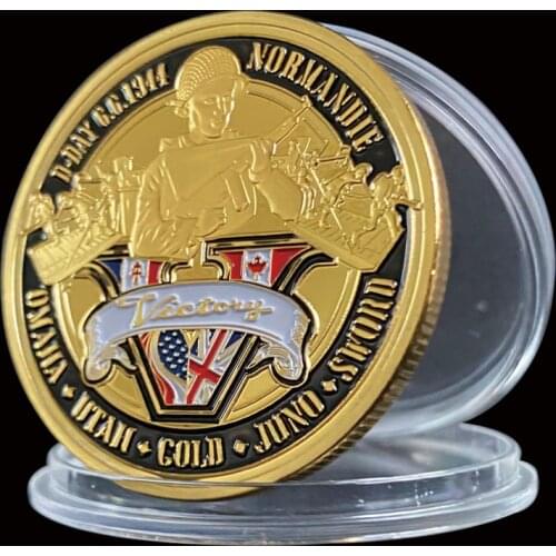 D-Day 6.6.1944 Gold Coin Victory Of Normandie Landing For Collect