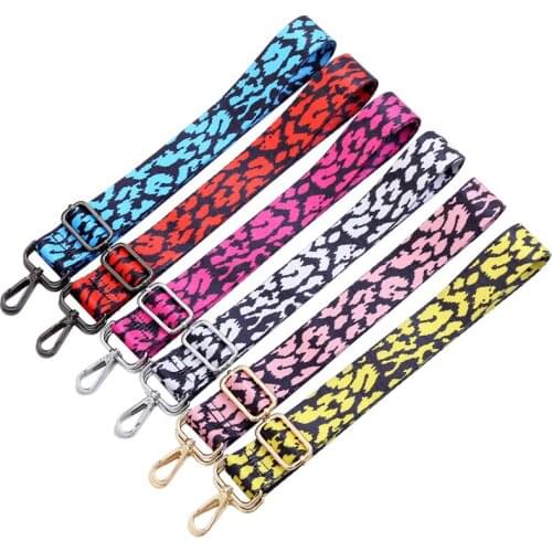 Lady bags 3.8cm wide bag belt strap leopard print pattern design diy crossbody bag handle adjustable 140cm