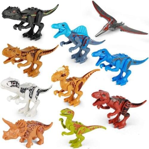 Jurassic Dinosaurs World Park Lepining Dinosaur Raptor Building Blocks Set Toys for Children Juguetes Compatible Lepining Duplo