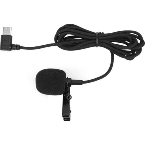 Action Camera Microphone TYPE‑C Omnidirectional Tie‑clip Noise Cancelling Mic for SJ8/SJ9/SJ10 and Other Motion Cameras