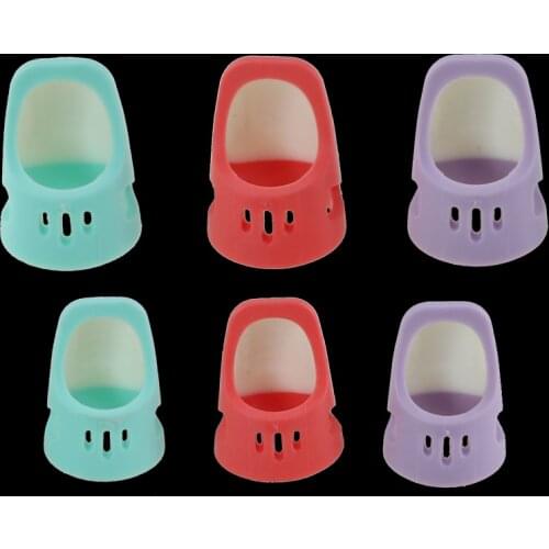 Multifunctional Silicone Thimbles Hollowed Out Breathable Protective Finger Sleeve DIY Crafts Sewing Accessories