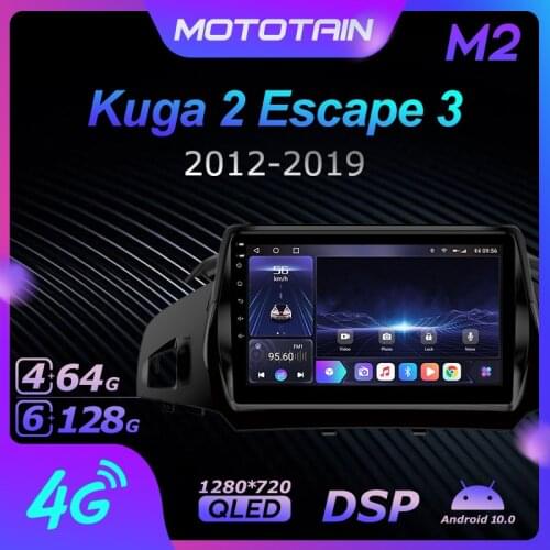 Mototain 6G+128G Android 10.0 Car Multimedia Radio Player for Ford Kuga 2 Escape 3 2012 - 2019 Auto video Head Unit 4G LTE SPDIF