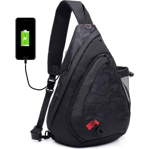 5PCS / LOT Men Chest Pack Waterproof Large Capacity Single Shoulder Bags Casual Male Crossbody Bag for Women Travel Back Bag