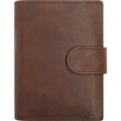 Mens Vintage Genuine Leather Wallet Men Pocket Coin Purse Wallet RFID Card ID Badge Holder Wallets High Quality