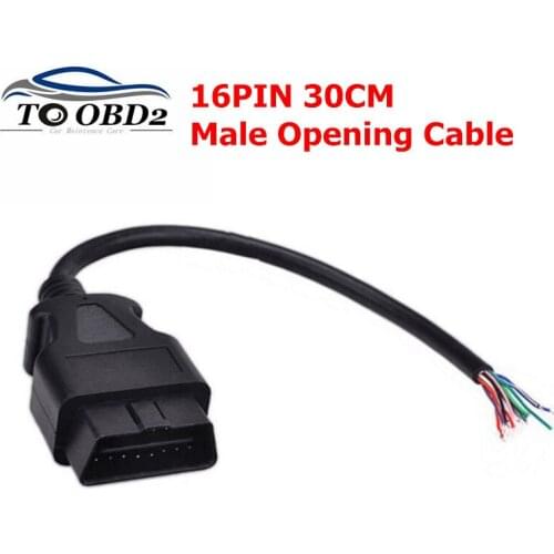 OBD OBD2 16Pin male Extension Opening Cable Car Diagnostic Interface Connector OBD II male Converter Open OBD 2 Male Cable