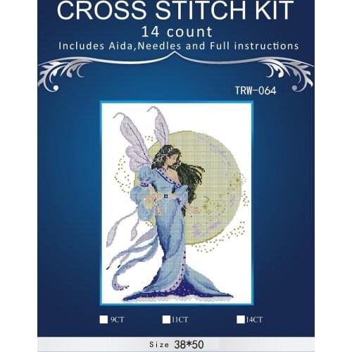 ONEROOM Embroidery Counted Cross Stitch Kits Needlework - Crafts 14 ct DMC DIY Arts Handmade Decor - Pretty girl