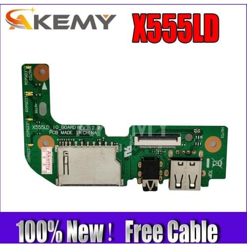 Original for ASUS X555 X555L X555LA X555LD IO USB Audio Jack SD Card Reader Board rev 2.0