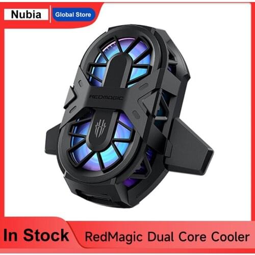 Original Nubia RedMagic 6 6pro Cooling Fan Portable Dual Core RGB Gaming Phone Fan Cooler for Android iOS SmartPhone