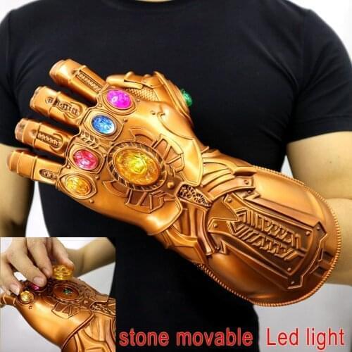 Thanos Infinity Gauntlet Gloves Stone Movable Led Light Infinity War Glove Thanos Glove Hand Wear