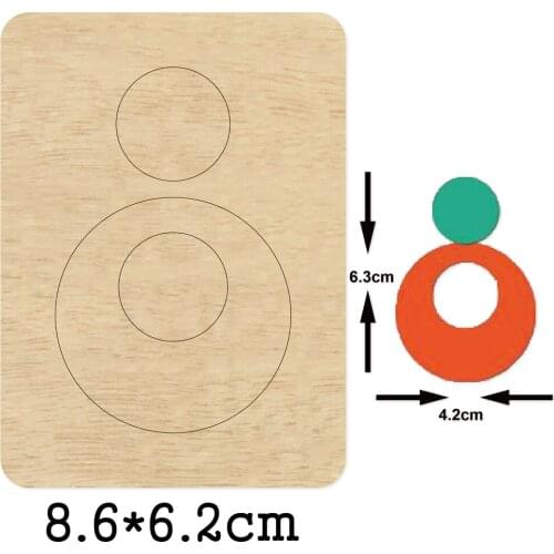 Hollow Circle Filled Round Ear Stud Earrings 2020 New Cutting Mold Wood Dies Blade Rule Cutter For DIY Leather Cloth Paper Craft