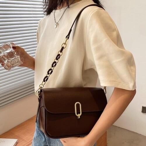 Casual Pu Leather Crossbody Bags for Women Designer Ladies Shoulder Messenger Bags High Quality Female Chain Small Handbags New