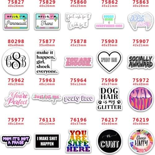 DIY Craft Supplies Sewing Accessories Cartoon Printed Planar Resins Mold 10 Pieces. PR-75827