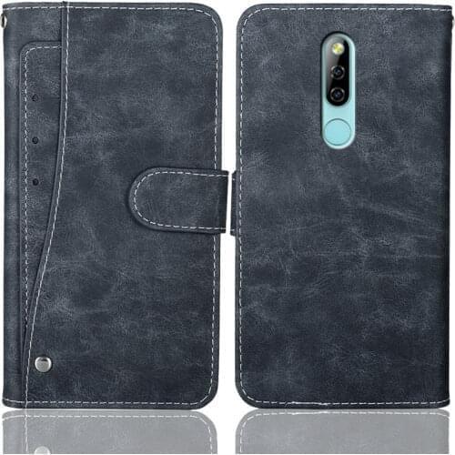 Luxury Wallet Hisense Rock 5 Case 6.2" Vintage Flip Leather Phone Case Business Bag Protective Cover With Front Card Slots