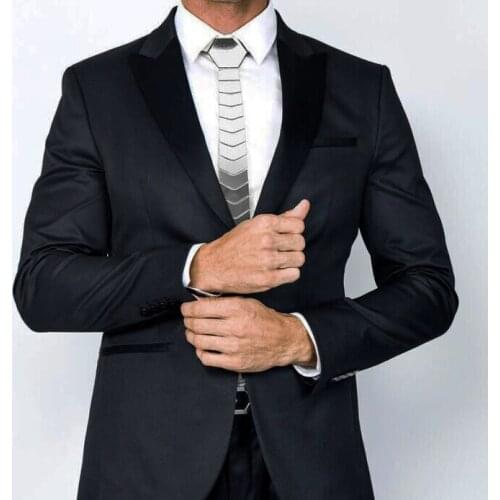 Silver Mirror Acrylic Necktie Men Slim Ties Silver Classy Striped Ties Lover Gift Acrylic Shiny Ties Slim Tie Clip Cufflinks Set