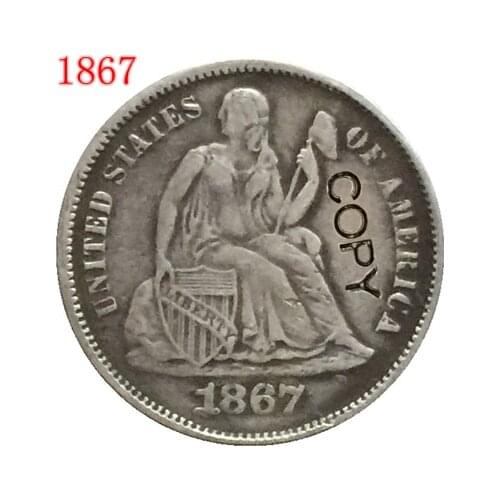USA 1867 Seated Liberty Dime COPY COINS