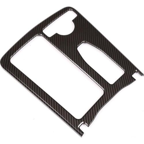 Carbon Fiber Style Central Water Cup Holder Panel Cover Trim for Mercedes Benz C Class W204 2008-2013 RHD ABS