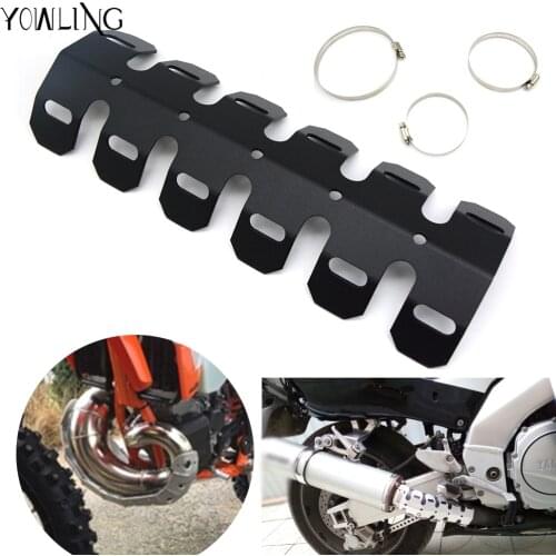 Universal Motorcycle Exhaust Muffler Pipe Leg Protector Heat Shield Cover For BMW G650X G650 Xcountry G450X HP2 Enduro G650GS