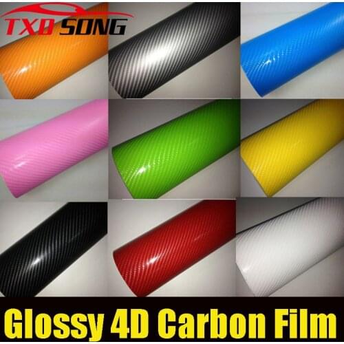 Premium quality Free Shipping 4D Carbon Fiber Vinyl Film 3M Car Sticker Waterproof DIY Car Styling Color Wrap Vinyl Film