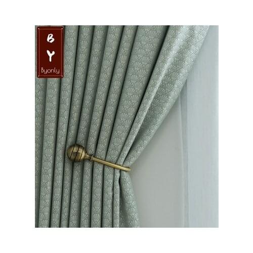 High-end Korean Jacquard Curtains, Light Luxury Nordic Blackout Curtains for Living Room Bedroom Finished Customization