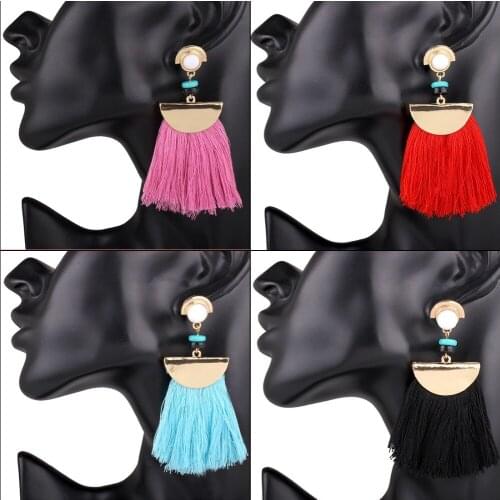 Burst earrings female jewelry fan earrings tassel personality temperament fashion stud earrings