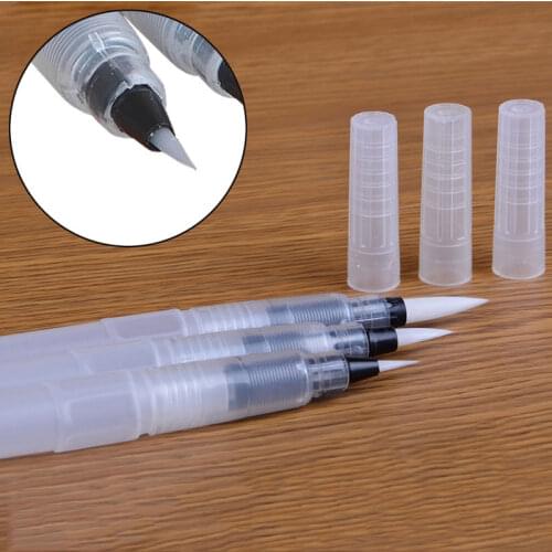 1/3Pcs Refillable Ink Color Pen Water Brush Painting Calligraphy Illustration Pen Office Stationery GDeals