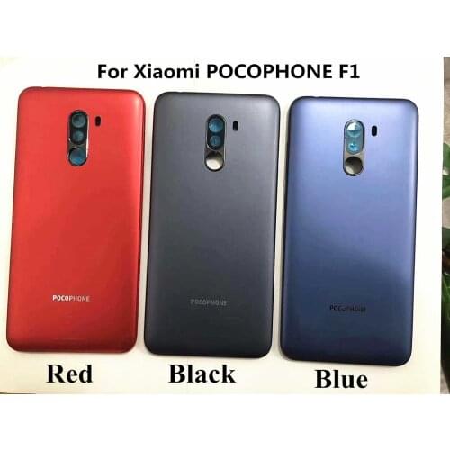 100% Original Back Battery Cover For Xiaomi POCOPHONE F1 Poco F1 Rear Housing Door Back Cover Case Shell Replacement