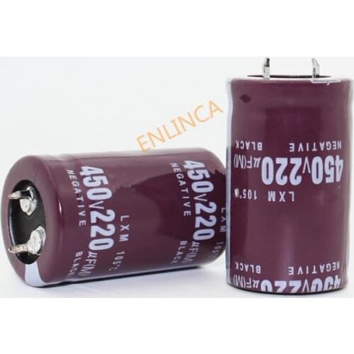 12pcs/lot 450V 220UF Radial DIP Aluminum Electrolytic Capacitors size 25*40 220UF 450V Tolerance 20