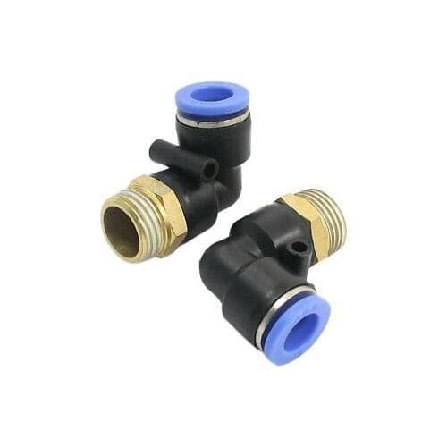 2pcs 1/2PT Male Thread 14mm to 12mm Pneumatic Quick Fitting Coupler