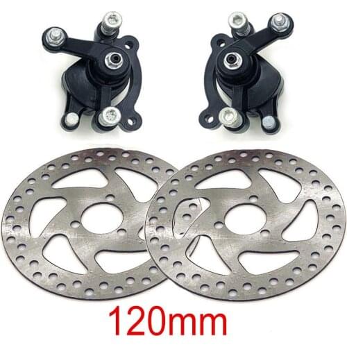 49CC Gas Mini Dirt Bike Front Rear Brake with 120mm disc brake Caliper Kit Electric Scooter ATV Black