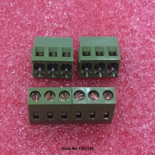 500PCS KF128-5.08-3P KF128-3P KF128 3Pin 5.08mm high quality Environmental copper feet PCB Screw Terminal Block Connector ROHS