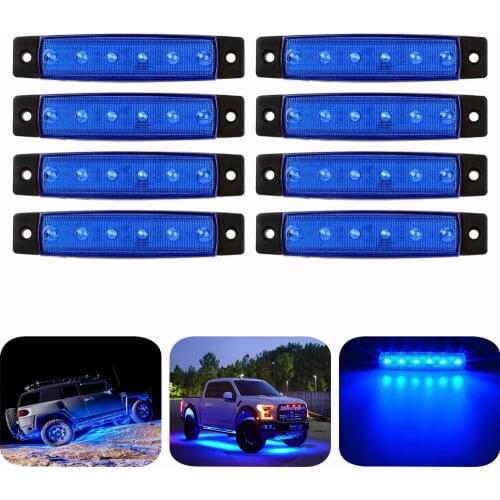 8 Pods Blue LED Rock Lights For Jeep Offroad UTV ATV 4x4 Truck Boat Underbody 3.8“ Waterproof