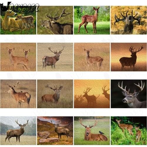 Elk Diamond Painting Animal Landscape Mosaic Kit 5D Diy Cross Stitch Embroidery Handmade Inlaid Wall Decoration