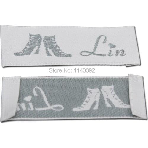 Free Shipping Customized garment labels/clothing woven labels/logo/collar label/tag/clothing printed labels 1000 pcs a lot