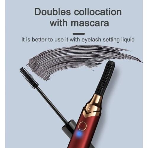 Electric Heated Eyelash Curler Rechargeable Heated Eyelash Styling Device Perm Eyelash Curler USB Rechargeable Lashes Curler