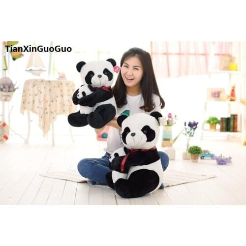 New arrival large 40cm cartoon panda lovely panda hug baby panda soft plush toy throw pillow birthday gift h0802